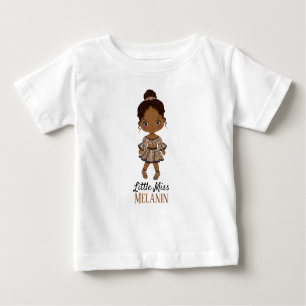 Camiseta de Menina Melanina, Afro-Americana