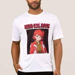 Camiseta de Menina Nerd Rock