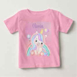 Camiseta de Menina no Aniversário com Unicórnio –