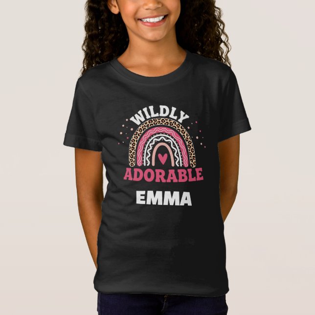 Camiseta de Menina Personalizada Super Adorável -  (Frente)