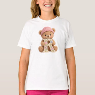 Camiseta de meninas com urso de pelúcia fofo inici