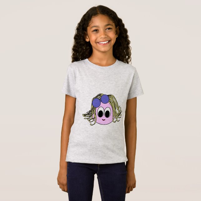 Camiseta de Meninas de Polvo Tons Roxos Legais (Frente Completa)