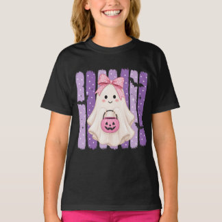 Camiseta de Meninas Fantasmas de Halloween Fofa