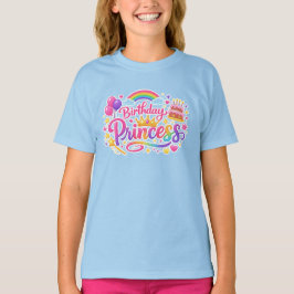 Camiseta de Meninas para Festa de Aniversário da P