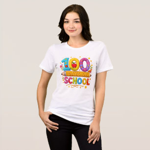 Camiseta de Meninas Professor 100 Dias de Escola F