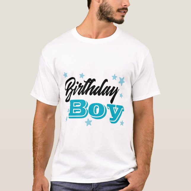 Camiseta de Menino de Aniversário (Frente)