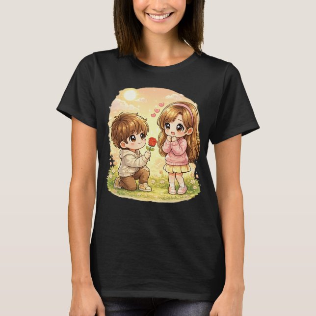 Camiseta de Menino e Menina Fofos (Frente)