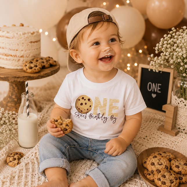 Camiseta de Menino no Primeiro Aniversário "One Sw (One Sweet Birthday Boy Tee)
