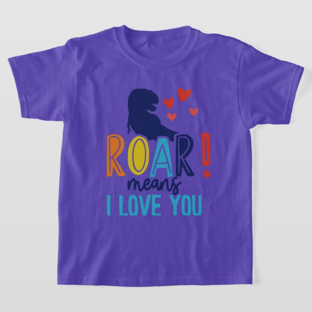 Camiseta de Menino ROAR com Amor – Dino Kids' Tee (Postura )