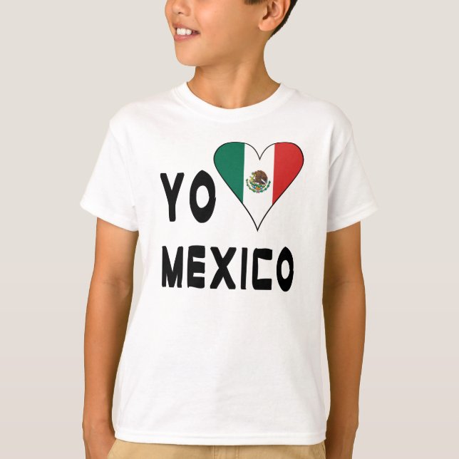 Camiseta de Menino Yo Amo Mexico (Frente)