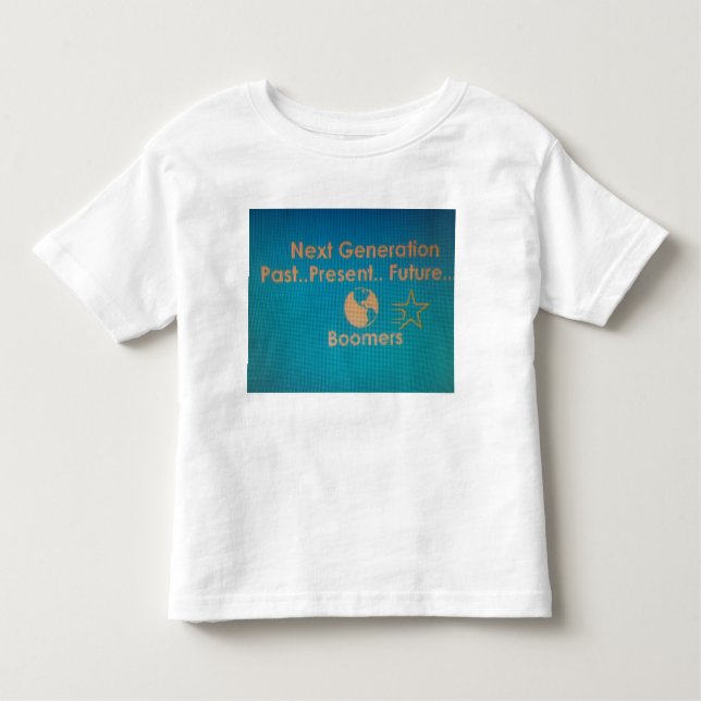 Camiseta de Meninos e Meninos Azul-Teal da Próxima (Frente)