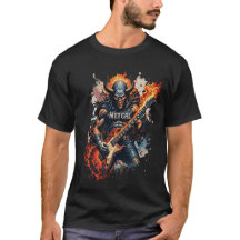 Camiseta de Metal Pesado de Guitarista de Fiery De