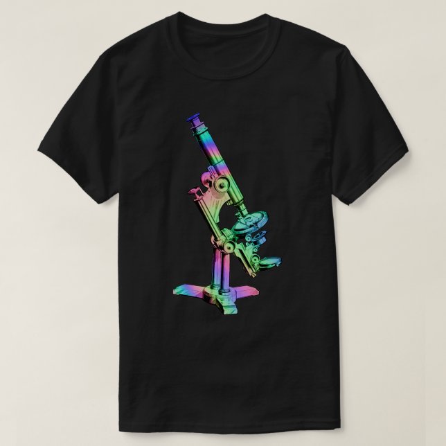 Camiseta de microscópio holográfico (Frente do Design)