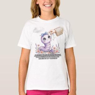 Camiseta de Minhoca - Bíblia KJV para Meninas - Ap