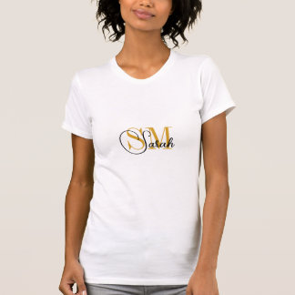 Camiseta de Moda & Mulher/Camiseta Monograma/Branc