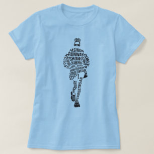 Camiseta de Modelo de Moda de Pista