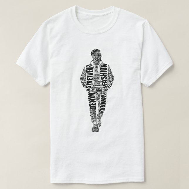 Camiseta de Modelo de Moda de Pista (Frente do Design)