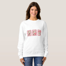 Camiseta de Moletom Amor de Gatinho Kawaii Fofa