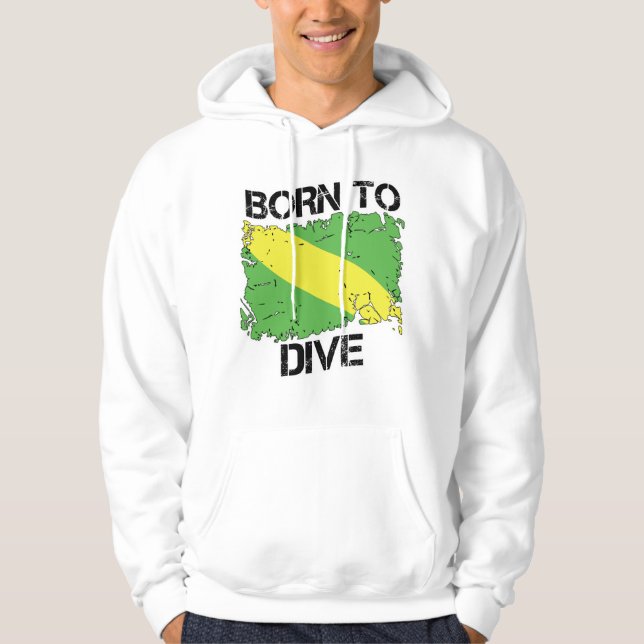 Camiseta de Moletom Bandeira Nitrox Born to Dive (Frente)
