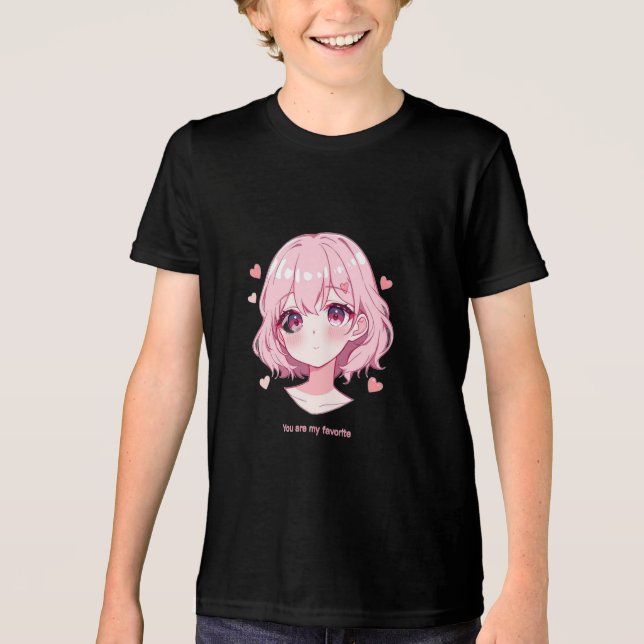 Camiseta de moletom do dia dos namorados da menina (Frente)