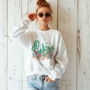 Camiseta de Moletom Estética de Plantas de Casa Fo