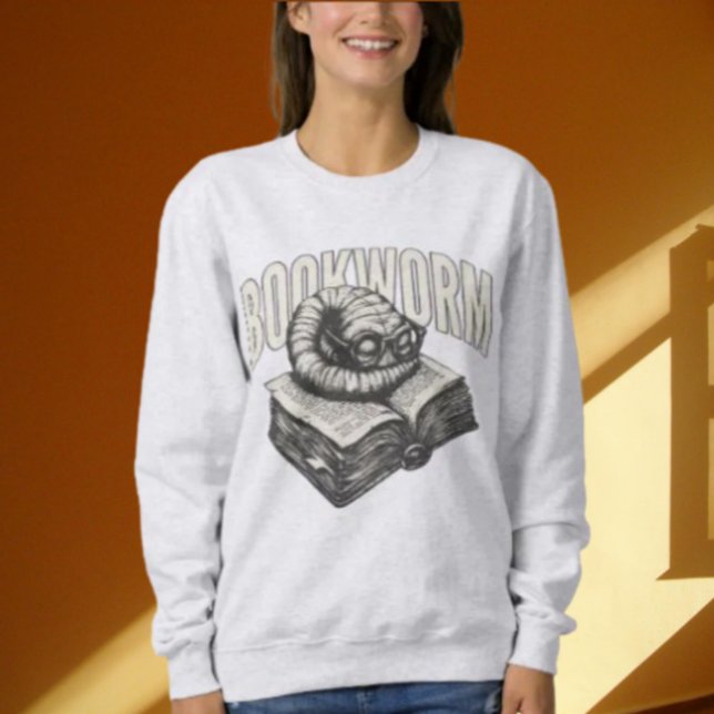 Camiseta de Moletom Humor de Leitura de Minhoca (Criador carregado)