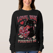 Camiseta de Moletom Love Bug Cat Valentine – Gato 