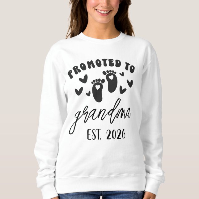 Camiseta de Moletom Personalizada de Avó ~ Est  (Frente)