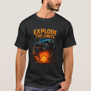 Camiseta de Monster Truck - Explosão Salta Rampa H