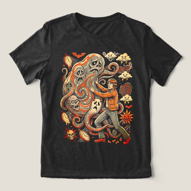 Camiseta de Monstro de Halloween Vintage | Terror  (Design frontal)