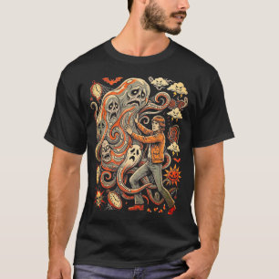 Camiseta de Monstro de Halloween Vintage Terror