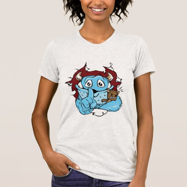 Camiseta de Monstro Estranho mas Divertido (Frente)