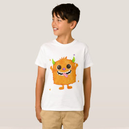 Camiseta de Monstro Fofo para Crianças, Presente d