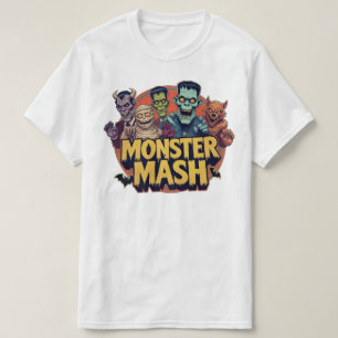 Camiseta de Monstros Halloween Retrô