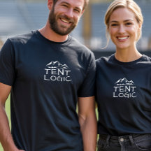 Camiseta de montanhismo engraçada Tent Logic