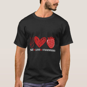 Camiseta de Morangos Fazendeiro de Morango Paz Amo