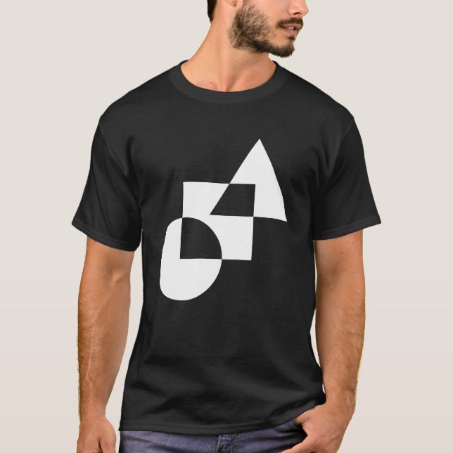 Camiseta de Mosaico Geométrico Monocromático (Frente)