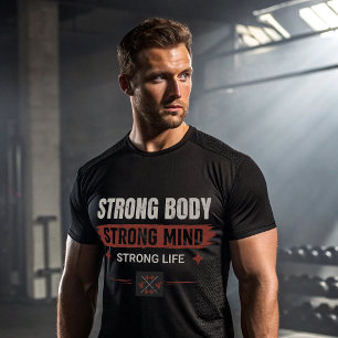 Camiseta de Motivação para Academia Corpo Forte Me