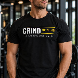 Camiseta De Motivação Para Academia Grind Of Mind