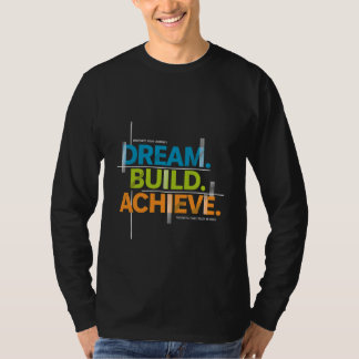 Camiseta de Motivação. Sonhe. Construa. Alcance.