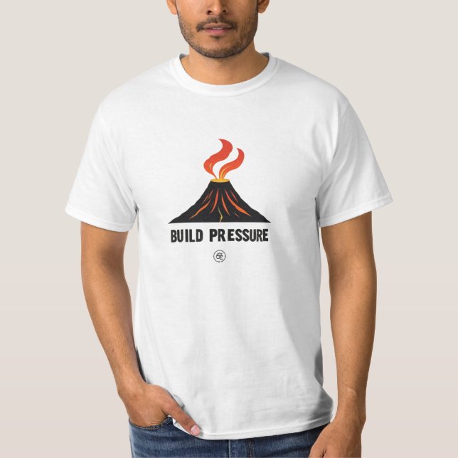 Camiseta de Motivação Vulcão Erupção de Poder (Frente)