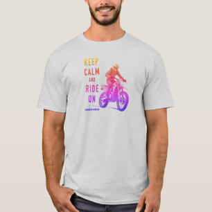 Camiseta de Moto de Terra 'Mantenha a Calma e Cont