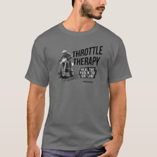 Camiseta de Moto Throttle Therapy Cinza