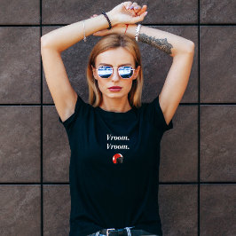 Camiseta de moto Vroom para mulheres