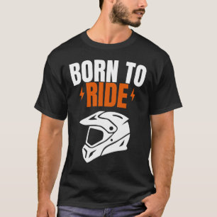 Camiseta de Motocicleta Born to Ride – Nome Gráfic