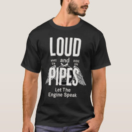 Camiseta de Motociclista Loud Pipes Vintage Motoci