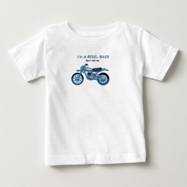 Camiseta de Motociclista Rebelde Menino (Frente)
