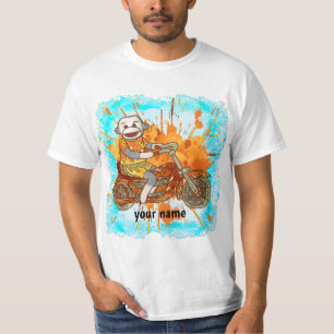 Camiseta de motociclista Sock Monkey