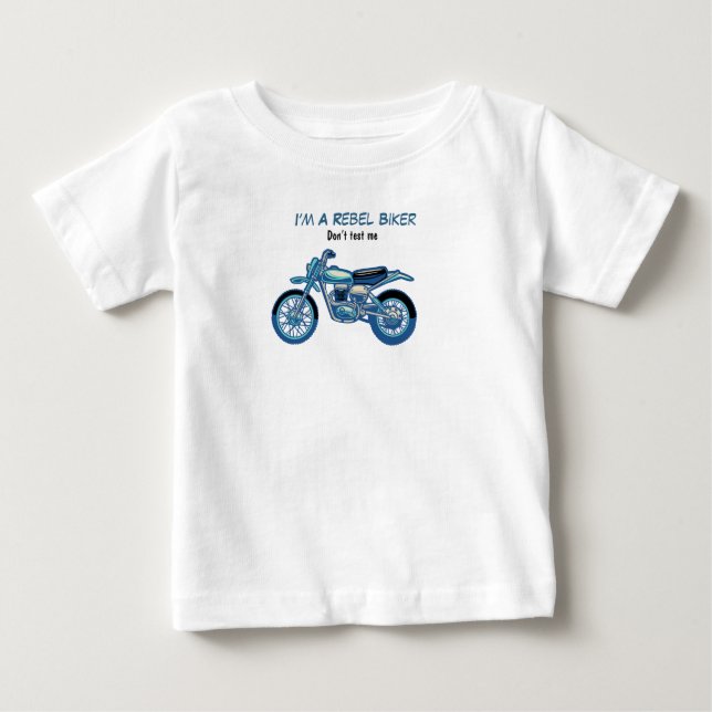 Camiseta de motoqueiro menino rebelde (Frente)
