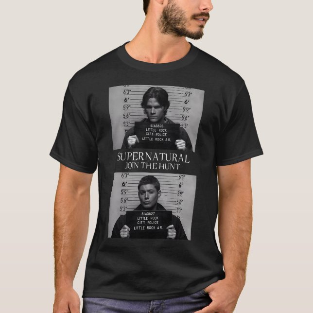 Camiseta De Mugshot Supernatural (Frente)
